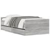 vidaXL Estrutura de cama com gavetas 90x200 cm cinzento sonoma