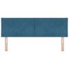 vidaXL Cabeceira com cabeceira Azul escuro 160 cm Veludo