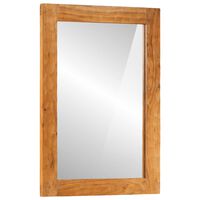 vidaXL Espelho de casa de banho 50x70x2,5 cm acácia maciça e vidro