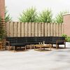 vidaXL Conjunto de Sof&aacute;s para Exterior 22 pcs Natural e Preto