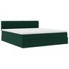 vidaXL Estrutura de cama otomana com colch&atilde;o 200x200 cm verde escuro