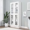 vidaXL Arm&aacute;rio vitrine 82,5x30,5x185cm derivados de madeira branco