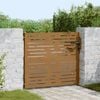 vidaXL Port&atilde;o de jardim 85x100 cm a&ccedil;o corten design quadrados