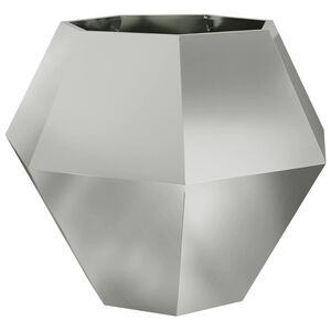 vidaXL Floreira Prateado 100 x 100 x 80 cm A&ccedil;o Galvanizado