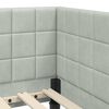 vidaXL Estrutura de Cama de Canto Cinzento-claro 100 cm x 200 cm