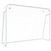 vidaXL Baliza de futebol com rede 214x75x152 cm a&ccedil;o/poli&eacute;ster branco