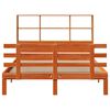 vidaXL Cama com estante sem colch&atilde;o 150x200 cm pinho maci&ccedil;o