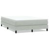 vidaXL Cama com molas sem colch&atilde;o 140x220 cm veludo cinzento-claro
