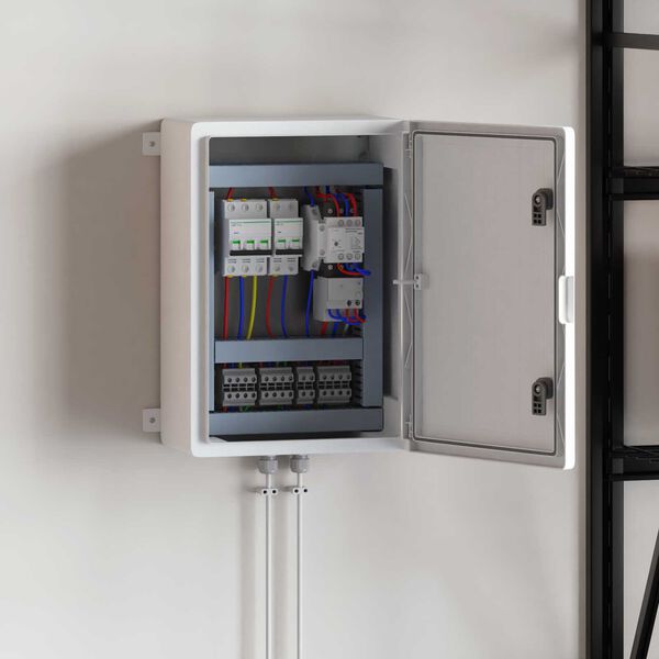 vidaXL Arm&aacute;rio de Controle Cinzeto 47 x 20 x 60 cm Pl&aacute;stico ABS