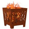 vidaXL Fire Pit Castanho 40 x 40 x 40 cm A&ccedil;o
