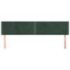 vidaXL Cabeceira de cama 2 pcs veludo 100x5x78/88 cm verde-escuro