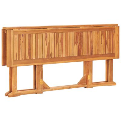 vidaXL Mesa de jardim 150x90x75 cm madeira teca maciça