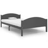 vidaXL Estrutura de cama 120x200 cm pinho maci&ccedil;o cinzento-escuro