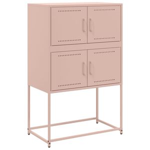 vidaXL Aparador 68,5x38,5x107 cm a&ccedil;o rosa