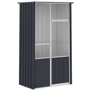 vidaXL Gaiola p/ p&aacute;ssaros 115x78x200 cm a&ccedil;o galvanizado antracite