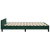 vidaXL Estrutura de cama sem colch&atilde;o 120x200 cm veludo verde-escuro