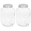 vidaXL Dispensadores de bebidas 2 pcs 8050 ml vidro