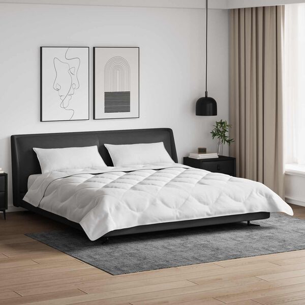 vidaXL Edred&atilde;o com travesseiro 3 pcs Branco Microfibra