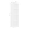 vidaXL Estante com 4 prateleiras 40x24x142 cm contraplacado branco