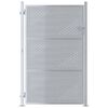 vidaXL Port&atilde;o de Jardim 85 x 144 cm A&ccedil;o inoxid&aacute;vel Prateado Tranc&aacute;vel