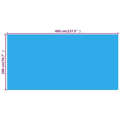 vidaXL Cobertura para piscina 400x200 cm PE azul