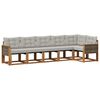vidaXL Conjunto de Sof&aacute;s para Exterior 6 pcs Natural e Cinzento-Claro