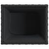 vidaXL Vaso/floreira de jardim 2 pcs 36x30x32 cm vime PE preto