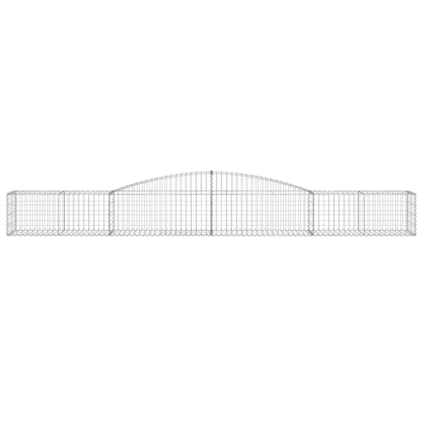 vidaXL Cestos gabião arqueados 5 pcs 400x50x40/60 cm ferro galvanizado