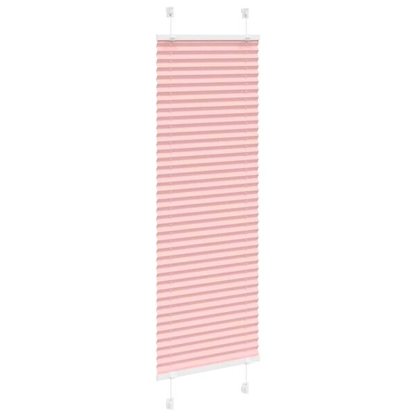 vidaXL Rosa Plissada Cega 45x100 cm Largura Tecido 44,4 cm Poli&eacute;ster