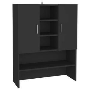 vidaXL Arm&aacute;rio m&aacute;quina de lavar 70,5x25,5x90 cm preto