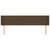 vidaXL Cabeceira de cama c/ abas tecido 183x16x78/88cm castanho-escuro