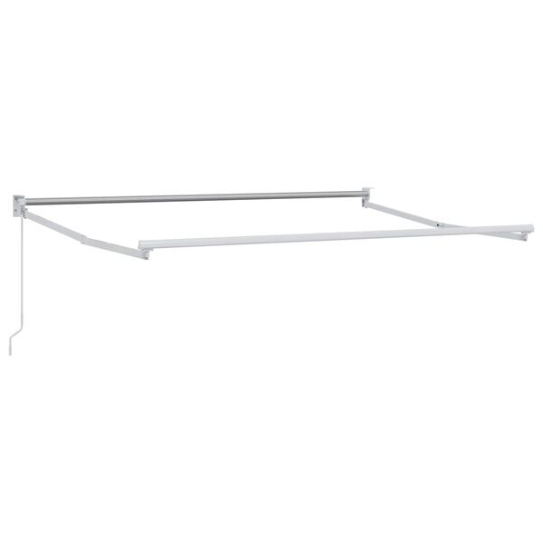vidaXL Estrutura de toldo retr&aacute;til manual Branco 3,5 x 2 m Alum&iacute;nio