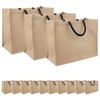 vidaXL Bolsas de Juta 50 Natural e Preto 42 x 33 x 19 cm