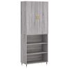 vidaXL Arm&aacute;rio alto 69,5x34x180 cm derivados de madeira sonoma cinza
