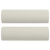vidaXL Almofadas decorativas 2 pcs &Oslash;15x50 cm veludo cor creme