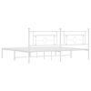 vidaXL Estrutura de cama com cabeceira 193x203 cm metal branco