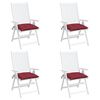 vidaXL Almofad&otilde;es de cadeira 4 pcs tecido oxford vermelho tinto