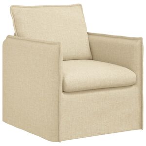 vidaXL Sof&aacute; Creme 75 x 82 x 85 cm tecido