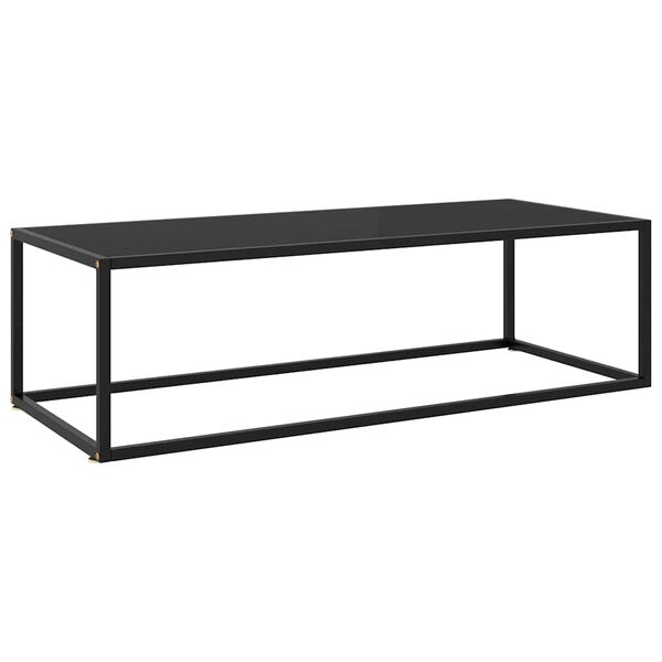 vidaXL Mesa de centro 120x50x35 cm vidro preto