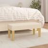 vidaXL Banco 70x30x30 cm tecido cor creme
