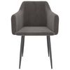 vidaXL Cadeiras de jantar 2 pcs veludo cinzento-escuro