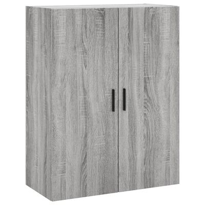 vidaXL Armário alto 69,5x34x180 cm derivados de madeira sonoma cinza