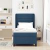 vidaXL Cama Box com colch&atilde;o com cabeceira Azul 90 x 190 cm tecido