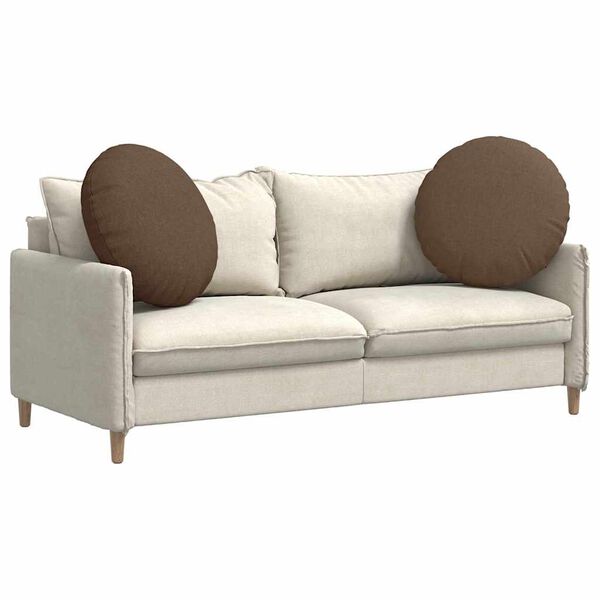 vidaXL Almofadas de Assento 2 pcs Castanho &Oslash;60 x 21 cm tecido