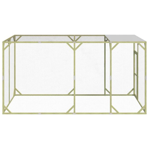 vidaXL Galinheiro 200x400x200 cm madeira de pinho maci&ccedil;a impregnada