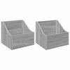 vidaXL Caixa de Discos LP 2 unid. Sonoma cinzento 37 x 33 x 32 cm