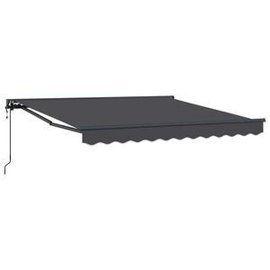 vidaXL Toldo Retr&aacute;til Antracite 300 x 250 cm Poli&eacute;ster e Metal