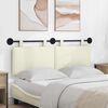vidaXL Cabeceira Suspensa Montado na parede Liso Creme 150 x 55 x 5 cm