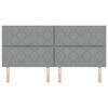 vidaXL Cabeceira com cabeceira Cinzento-claro 200 cm Couro Sint&eacute;tico