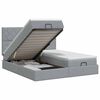 vidaXL Cama ottoman com colch&atilde;o 2 unid. Cinzento-claro Tecido